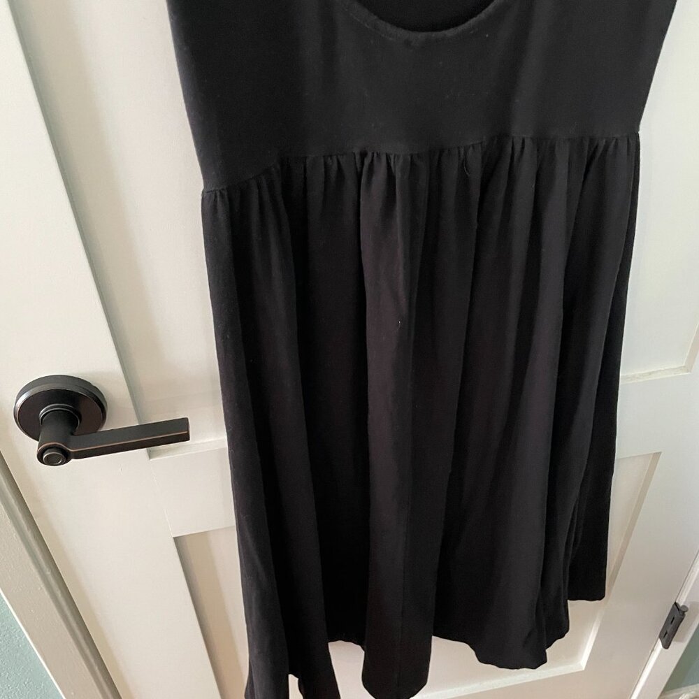 ASOS Black Casual Balletcore Cotton Dress with Low Back - Picture 6 of 8